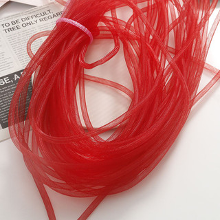 6mm Phụ kiện tóc màu sắc đồng nhất Ống lưới polyester đàn hồi Phụ kiện DIY Dây chuyền Trang sức Vật liệu quần áo Bán buôn