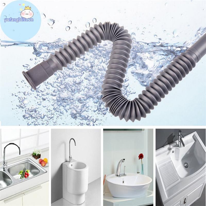 Pufangbliss Ống Nước Linh Hoạt Bồn Rửa Ống Thoát Nước Kéo Dài Khử Mùi Ống Nước Dài Ống Nước Ống Nước VN