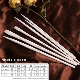 MEGOCE 4 / 6 Chiếc Vẽ Tay Màu Nước, Tóc Mềm Mại Người Mới Bắt Đầu Nghệ Thuật Sinh Viên Màu Nước Bàn Chải, Hợp Thời Trang Nylon Mũi Nhọn Tròn Đầu Phẳng Vật Liệu Tranh Quà Tặng