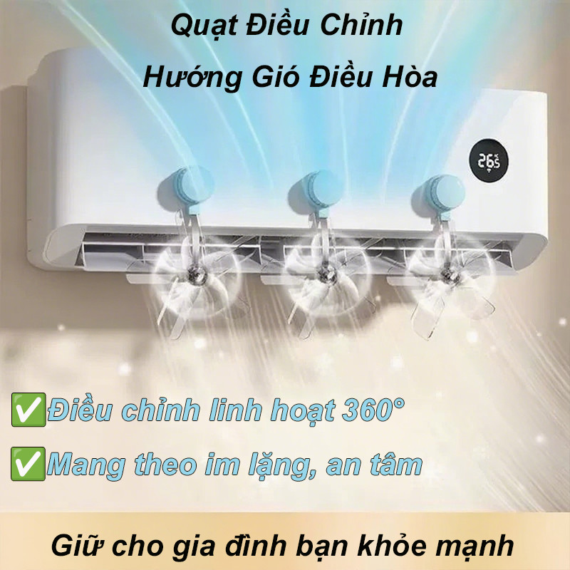 Quạt Điều Chỉnh Hướng Gió Điều Hòa, Quạt Tản Nhiệt Điều Hòa Đều，Giữ cho gia đình bạn khỏe mạnh
