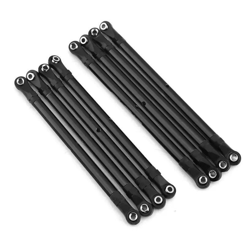 8 Chiếc Hợp Kim Nhôm RC Liên Kết Thanh Liên Kết Bộ 313MM Chiều Dài Cơ Sở Cho 1 / 10 AXIAL SCX10 90046 TRX4 RC Xe Bánh Xích Phụ Kiện