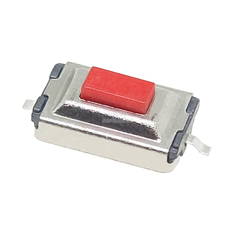 ((10 cái) Bện với miếng dán 3 * 6 * 2.5mm Nút hai chân / Công tắc nút nhấn 2P Hơi năng động Ánh sáng cảm ứng Công tắc nhỏ Trắng Đỏ