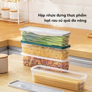 Hộp nhựa đựng thực phẩm tủ lạnh, Hộp trữ đông bảo quản rau hoa quả mì đồ ăn nhựa an toàn sức khoẻ - FE123