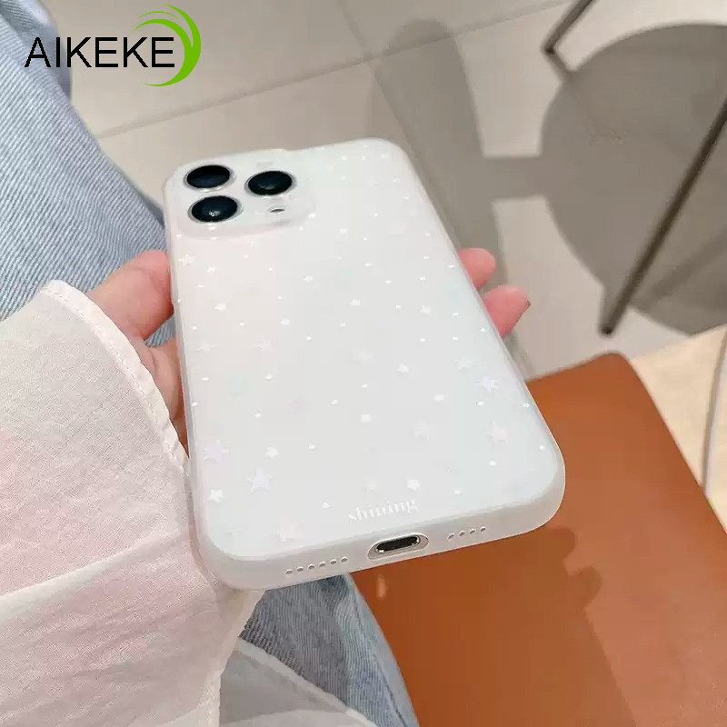Vỏ Sương Mù Đá Ngôi Sao Trắng Cho Xiaomi 15 15S 14 13 12 Mi 11 10S Pro Ultra Lite 9T 8 6 Mix 4 2S Civiv 5 4 Pro 3 2 1 1S 5G 4G Dễ Thương Đơn Giản Mềm Chống Sốc Mờ Ốp điện thoại
