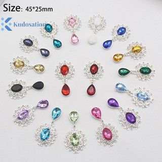Kudosation Shining Trâm 45 * 25mm Pha Lê Phụ Kiện Thời Trang Tuyệt Đẹp Đám Cưới Lời Mời Ngày Lễ Trang Trí Sáng Tạo