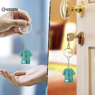 KUZHEN Sang Trọng Nha Sĩ Trang Phục Mặt Dây Chuyền Móc Khóa Bác Sĩ Y Tá Theo Chủ Đề 2D Phẳng Acrylic Túi Trang Trí Quyến Rũ Trang Trí Quà Tặng HOT