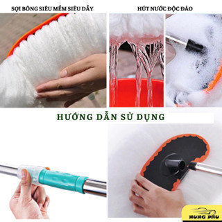 MOTEX Chổi Rửa Xe Ô Tô Cán Dài Có Thể Kéo Dài Sợi Lau Bông Mềm Chổi Dài