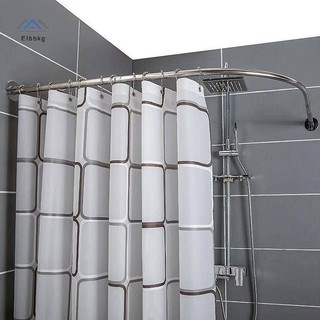 ELBBKG Có Thể Mở Rộng Cong Thanh Rèm Tắm Thép Không Gỉ Hình Chữ L Bạc Cực Màn Tắm Rèm Phòng Tắm Không Đục Lỗ Mới 3 Kích Thước Bài Hát