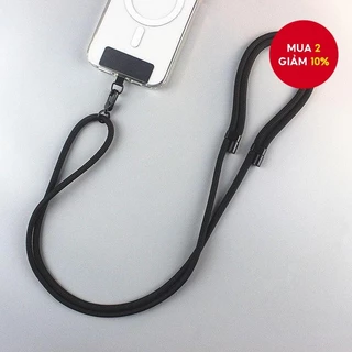 Dây buộc điện thoại trà sữa cao cấp - Dây đeo cổ đeo chéo có thể điều chỉnh có dây đeo kim loại (Unisex)