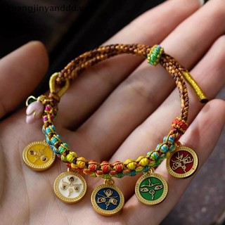 Vòng tay handmade Tây Tạng dây đầy màu sắc có thể điều chỉnh - Quà tặng trang sức độc đáo