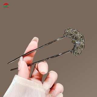 Đầu giả tóc dài thẳng cho nữ với kim loại chân, hoa trang trí và tua rua