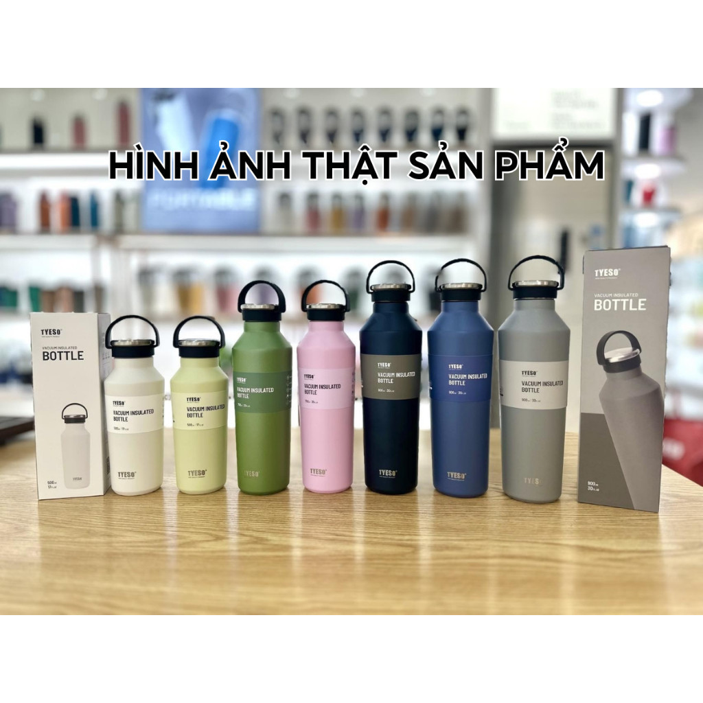 Bình giữ nhiệt thể thao Tyeso Sporty 900ml, inox 304, giữ nhiệt lên đến 36h, khắc tên theo yêu cầu
