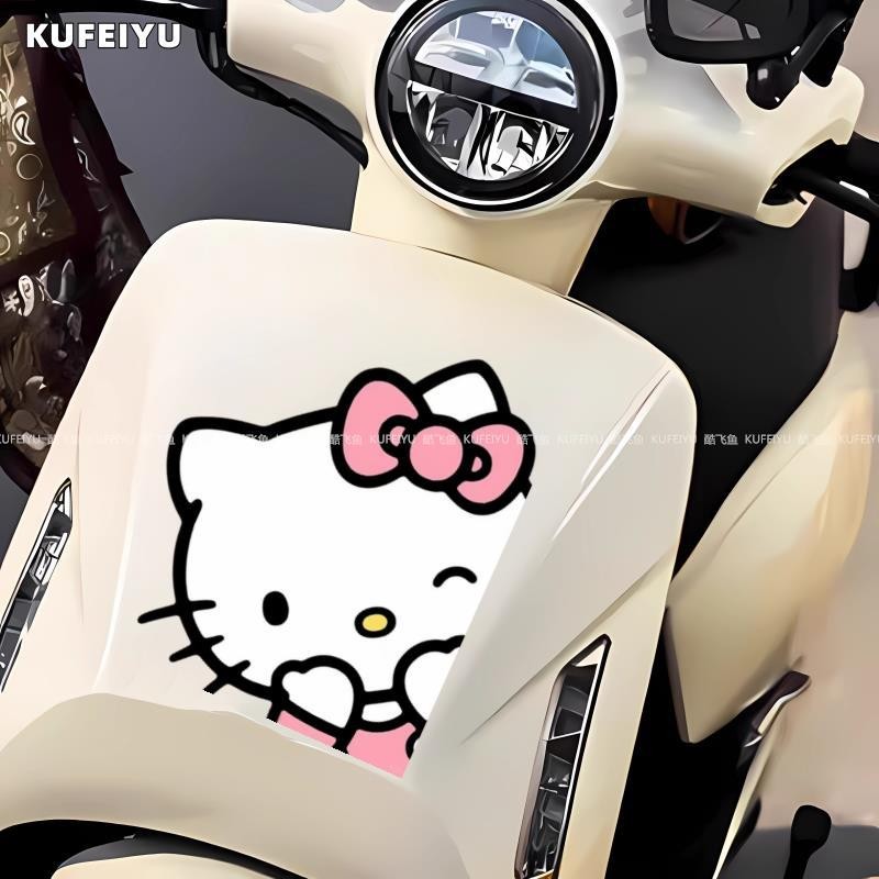 Miếng Dán Xe Dễ Thương hellokitty Sáng Tạo Hoạt Hình Dán Xe Ô Tô Xe Máy Điện Trang Trí Thân Xe Miếng Dán Chống Thấm Nước