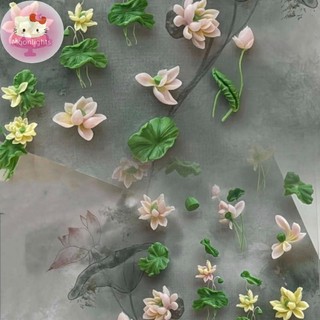 Moonlights Flowers Series 3D Cong Móng Tay Khuôn Lily Of The Valley Hoa Sen Tự Làm Cao Cấp Trong Suốt Mẫu Móng Tay Khuôn Móng Tay Nghệ Thuật Trang Trí EN