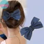 Sund Thời Trang Denim Xanh Ruy Băng Nơ Kẹp Tóc Cho Nữ Cô Gái Ngọt Ngào Thanh Lịch Đuôi Ngựa Kẹp Tóc Mỏ Vịt Kẹp Phụ Kiện Tóc Quà Tặng VN
