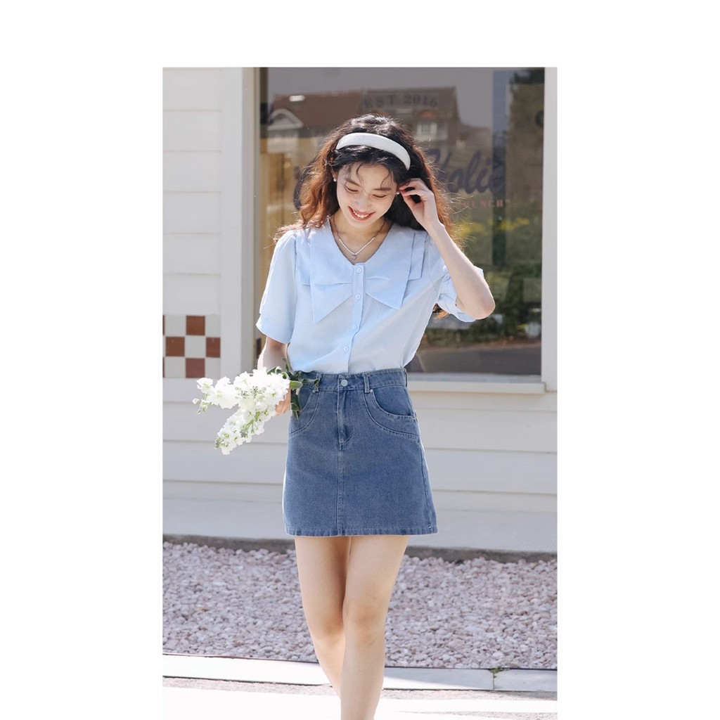 Mutu Retro Cao Cấp Hông Váy Denim Nữ Mùa Hè 2026 Phong Cách Mới Nhỏ Ôm Hơn Nhìn Chữ a Váy
