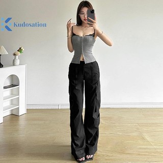 Kudosation Mùa Hè Nữ Đường Phố Thời Trang Ren Chắp Vá Ngực Không Tay Skinny Camisole