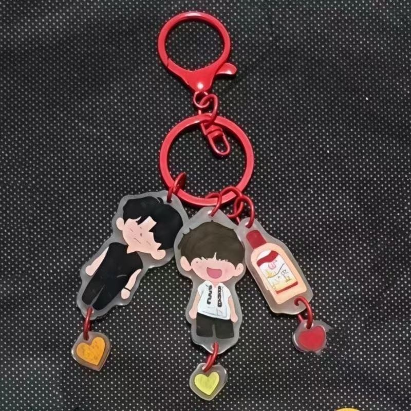 ✨Chống lại tình yêu Hàng hóa mới nhất Móc khóa Acrylic CP Mặt dây chuyền Schoolbag Ba lô Quà tặng bạn bè có giá trị cao sau khi vận chuyển 25.7.29