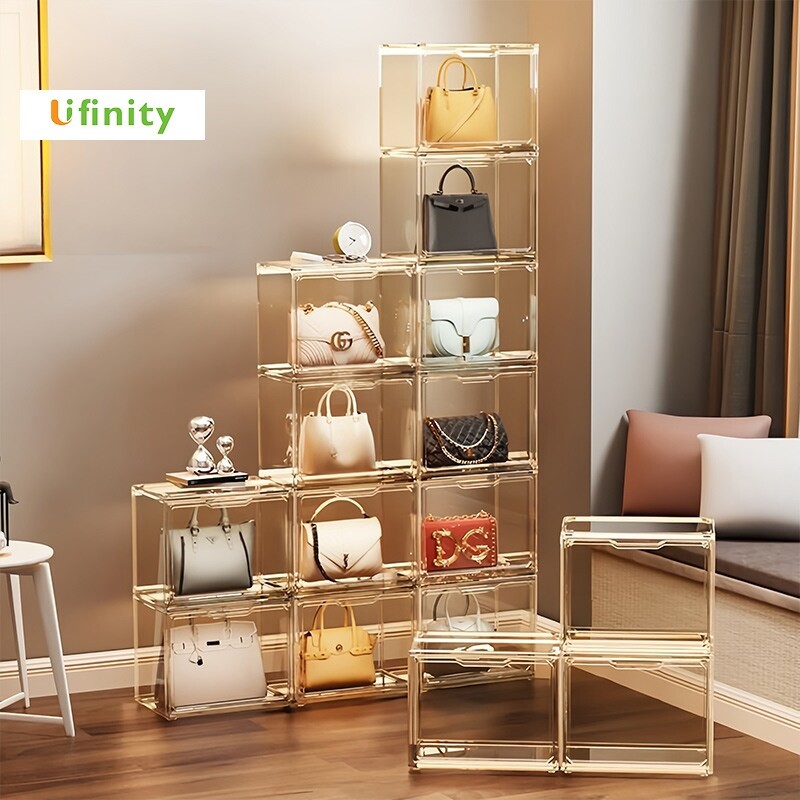 Lifinity Hộp Đựng Đa Năng Acrylic - Trưng Bày Mô Hình + Đựng Giày Dép + Mỹ Phẩm, Thiết Kế Sang Trọng