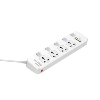 Ổ Cắm Điện Tanaka TNK-OD4424 - 2500W - 4 lỗ cắm điện + 4 cổng USB - Bảo hành chính hãng 12 tháng