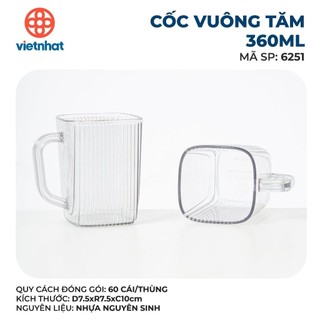 Cốc nhựa meka giả thủy tinh trong suốt việt nhật tiện dụng uống nước trà đá