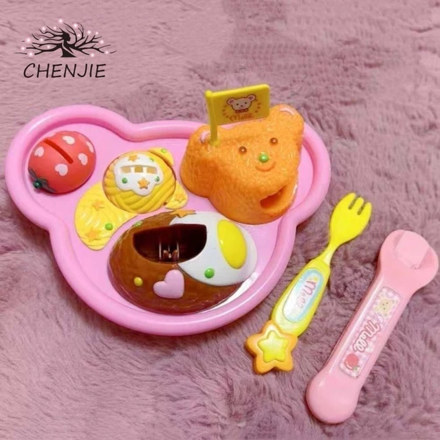 Đồ chơi nhà chơi CHENJIE, Đồ chơi chơi chơi giáo dục sớm, Đồ chơi cho ăn thức ăn cho bé trai bé gái Phim hoạt hình vui nhộn Hộp gấu mô phỏng Bộ đồ ăn bánh Pudding Đồ chơi trẻ em