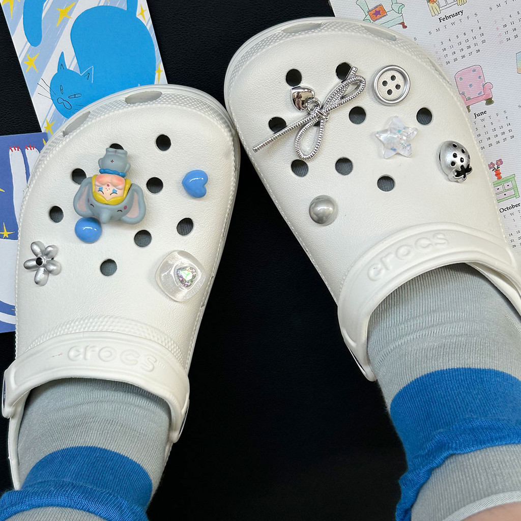 Phụ kiện hoa cho Crocs/giày lỗ Pop Mart, phù hợp cho bé, có thể tháo rời, nhiều mẫu hoa