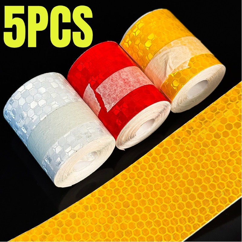 Băng phản quang dính mạnh - Nhãn dán cảnh báo dễ cắt rộng 5CM - Dải phản quang siêu phản quang cho cửa ô tô​​