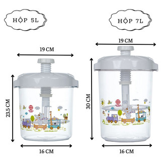 Hộp Muối Dưa Cà Bàng Nhựa PP Loại Bé 5L, 7L( 6710) - Việt Nhật Plastic HN