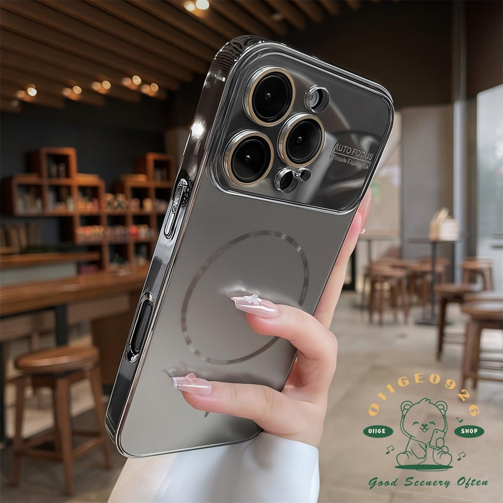 Ốp điện thoại từ tính mờ AG acrylic iphone16 Pro Max 15 14 13 12 11 cho vỏ iPhone PC + TPU Vỏ cứng chống sốc
