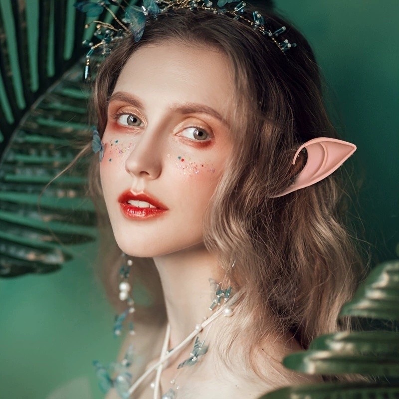 Trang Trí Tiệc Halloween: Cặp Thiên Thần Elven Elf Tai Bí Ẩn Mũi Nhọn