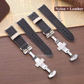 Khóa Bướm - Dây Đeo Đồng Hồ Bằng Da Nylon 18 / 19 / 20 / 21 / 22mm Vải Chính Hãng Da Bò Vòng Tay Đồng Hồ Cho Nam Nữ Dây Đeo Đồng Hồ Vải Để Thay Thế Dây Đồng Hồ Thông Minh