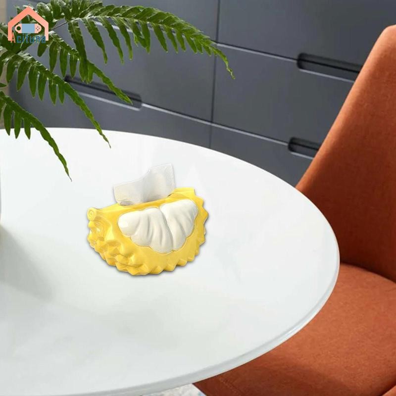 Hộp đựng khăn giấy hình sầu riêng Hộp đựng khăn giấy trang trí trang trí Hộp lưu trữ cho phòng ngủ Phòng khách Mặt bàn Đầu giường để bàn