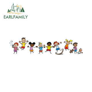EARLFAMILY Gia Đình Tôi Chibi Dán Xe Máy Ván Trượt Vali Cá Tính JDM Vinyl Decal Chống Trầy Xước Phụ Kiện Xe Hơi