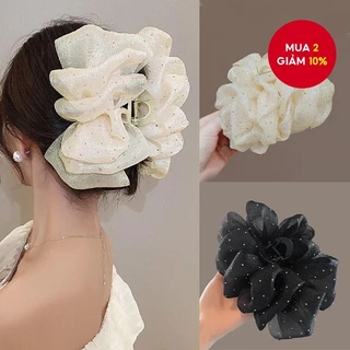 Kẹp Tóc Bầu Trời Đầy Sao - Nơ Ruy Băng Đôi Vuốt Thanh Lịch Cho Nữ Phong Cách Tinh Tế