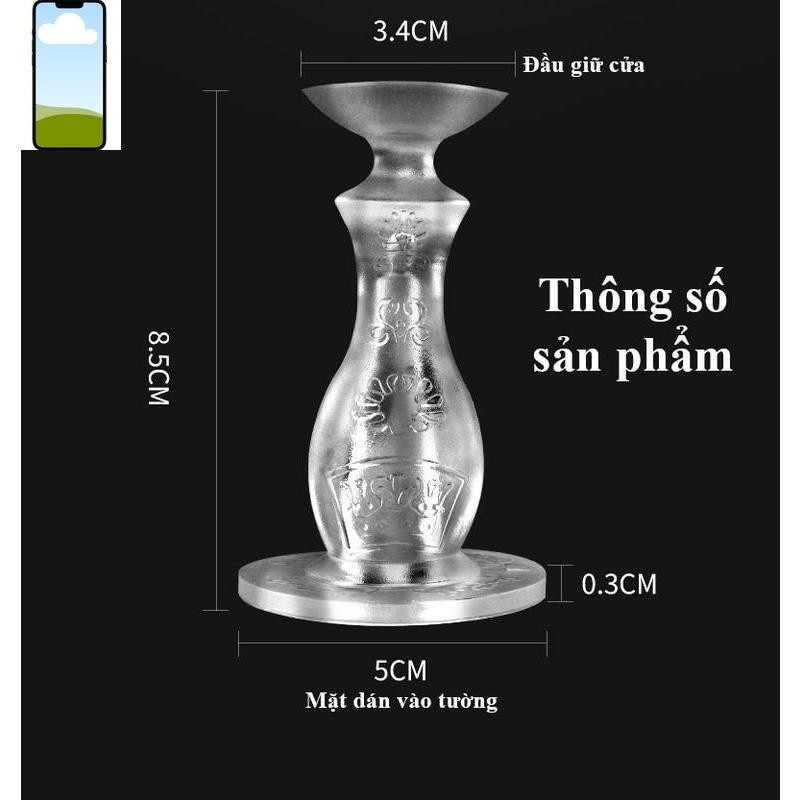 [Set 5 cái] Chặn cửa chống va đập, bộ giữ cửa hít chân không sillicon keo NANO không đục khoan làm hỏng tường