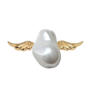 Mạ Đồng Vàng Thật 18k Vàng Súng Đen Một Cánh Nổi Có Kim Tự Làm Trang Sức Handmade Baroque Ngọc Trai Phụ Kiện