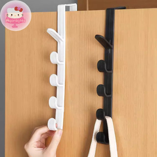 Moonlights Năm Đoạn Móc Cửa Áo Túi Khăn Tóc Liền Mạch Giá Đỡ Nhà Phòng Ngủ Tổ Chức Bảo Quản Nhựa Màu Nguyên Chất Giá EN