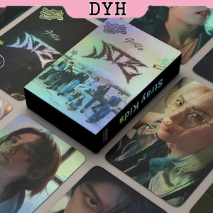 Dih 55 Cái / hộp Stray Kids Laser Card Photocards ATE Holographic LOMO Card KPOP Album