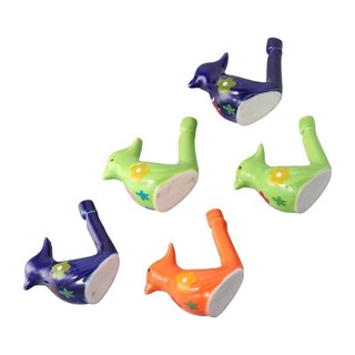 WEETW Gốm Nước Chim Còi Có Dây Buộc Dễ Thương Thời Gian Tắm Gốm Vẽ Tay Nhạc Cụ Học Tập Sớm Nhạc Cụ Đồ Chơi