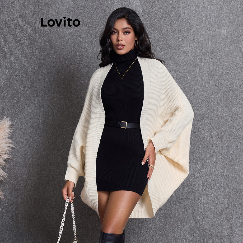 Lovito Áo cardigan trơn cơ bản thông thường cho nữ LBL13315 | Shopee ...