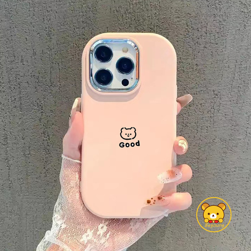 Ốp lưng hình gấu may mắn hoạt hình cho Redmi A3 9T 13C 12C Note 13 Pro 5G 13 Pro Plus 12 Pro 5G 12 Turbo 11S 5G 10 9 Pro 9S 5G Vỏ màu trơn đơn giản Vỏ mềm chống sốc hình gấu tốt dễ thương