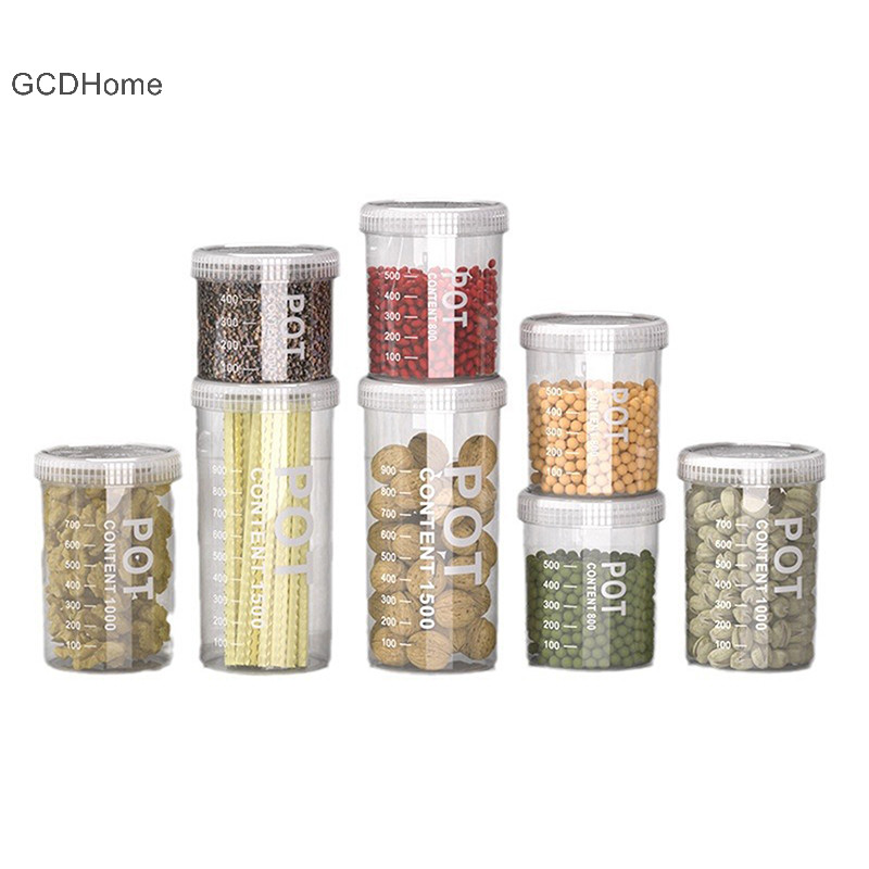 Gcdhome Nhà Bếp Ngũ Cốc Kín Hộp Đựng Đồ Ăn Nhẹ Trong Suốt Hộp Bảo Quản Chống Nham Ngũ Cốc Và Ngũ Cốc Kín Bảo Quản Thùng Hộp HOT