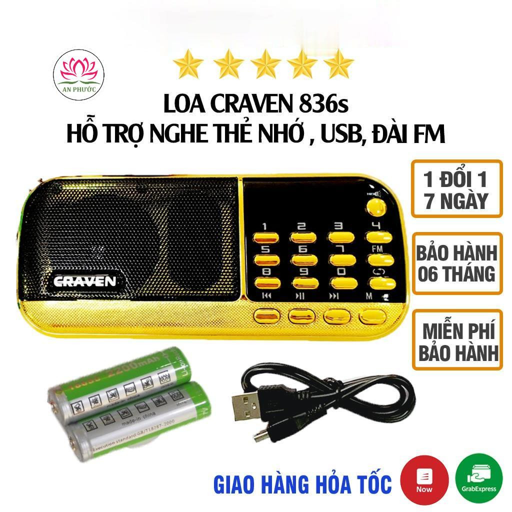Loa Đài Craven 836s/ 853 nghe thẻ nhớ, USB, FM, Máy nghe nhạc mini ...