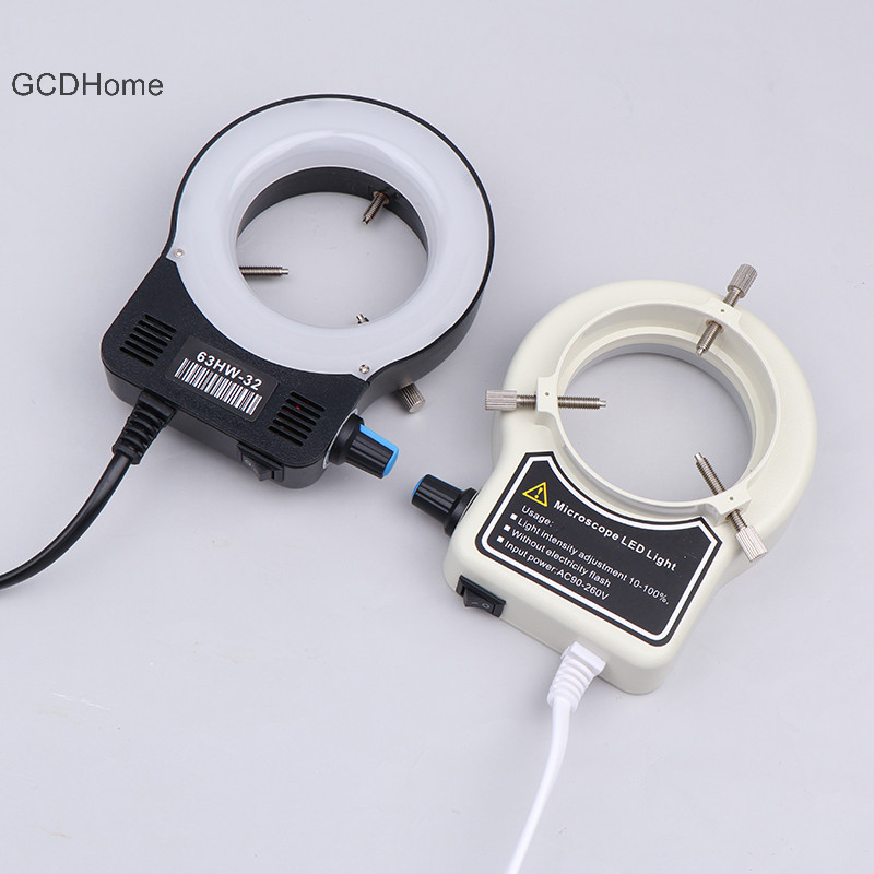 Kính hiển vi Gcdhome Đèn LED vòng chiếu sáng cho kính hiển vi Vòng tròn Đèn hiển vi công nghiệp Nguồn Camera EU Cắm HOT