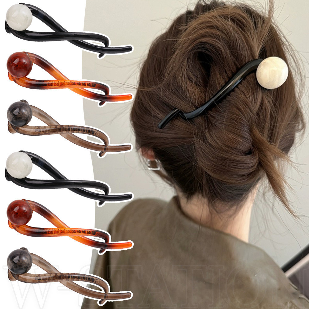 Kẹp Ngọc Trai Vintage - Kẹp Cá Mập Lưng Nữ - Thời Trang Chất Lượng Cao Thanh Lịch Ngọt Ngào - Kẹp Tóc Xoắn Đơn Giản Cho Tiệc Cưới Hàng Ngày - Phụ Kiện Tóc Phổ Biến