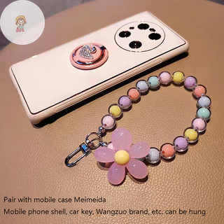 Twe 1Pc Hoa Nhiều Màu Sắc Đính Hạt Điện Thoại Di Động Dây Đeo Quyến Rũ Dây Xích Nữ Cô Gái VN