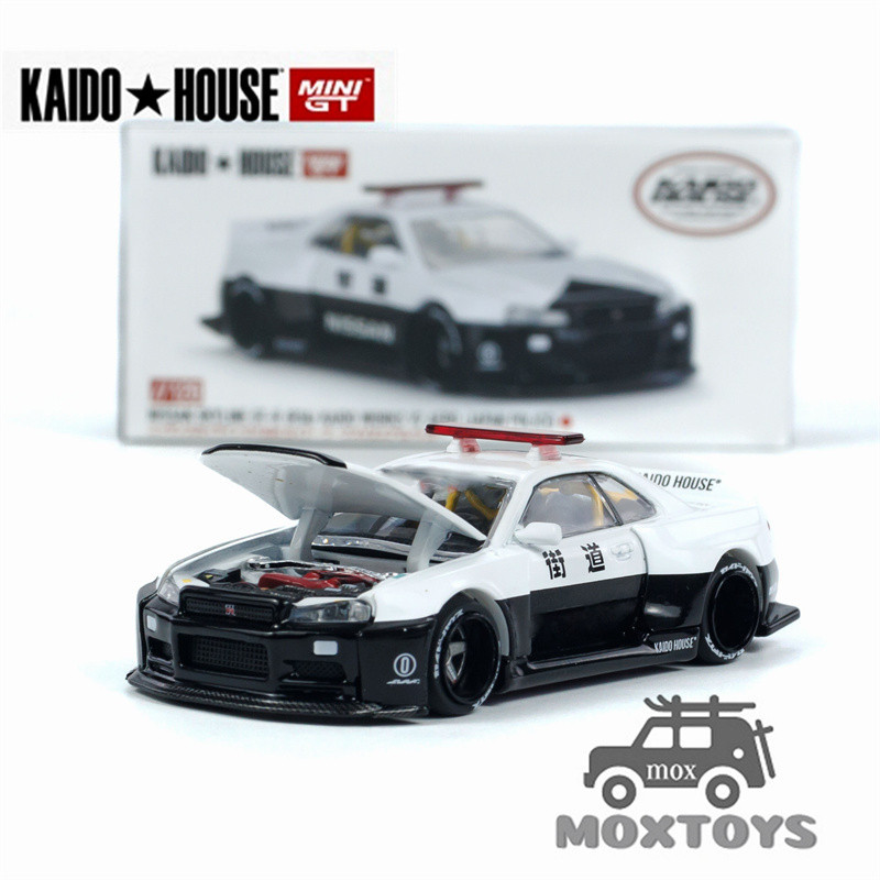 MINIGT 1/64 スカイラインR34 GTR 街道ハウス（Xe mô hình Mini