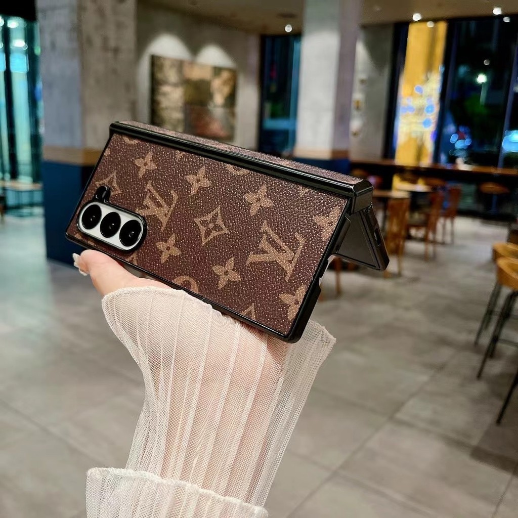 Ốp điện thoại họa tiết cổ điển sang trọng cho Samsung Galaxy Z Fold 7 6 5 4 3 Vỏ chống sốc sang trọng cao cấp cho Z Fold7 thiết kế độc đáo Vỏ bảo vệ toàn diện