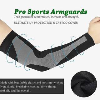 1 Cặp Thoáng Khí Cánh Tay Nén Tay Chống Nắng Chống Tia UV Bóng Rổ Chạy Bộ Phòng Tập Gym Thể Dục Armguards Thể Thao Nén Khuỷu Tay Miếng Lót